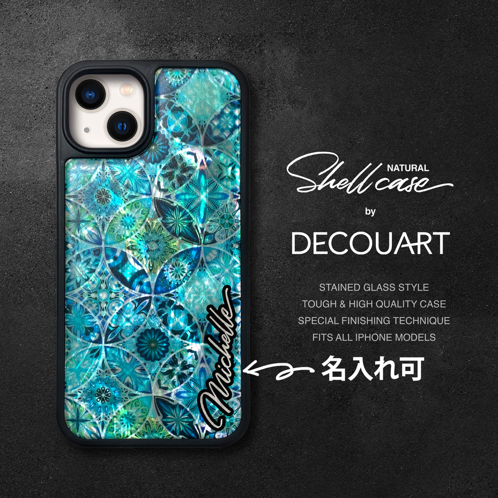 Natural shell floral iPhone case - Decouart