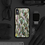 Natural shell stained glass floral iPhone case - Decouart