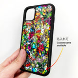 Natural shell stained glass floral iPhone case - Decouart