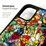 Natural shell stained glass floral iPhone case - Decouart