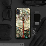 Natural shell stained glass style tree of life iPhone case - Decouart