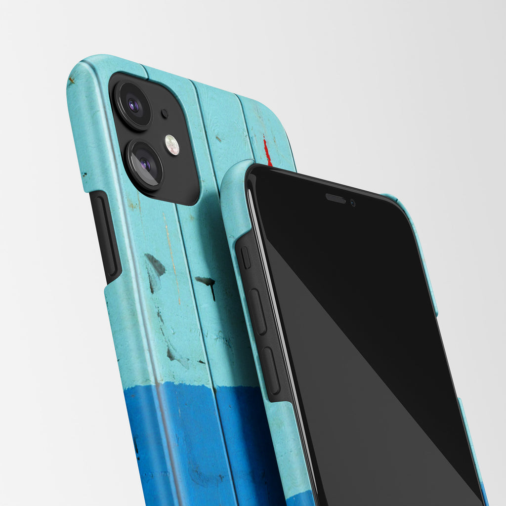 Blue wood iPhone 16 case - Decouart