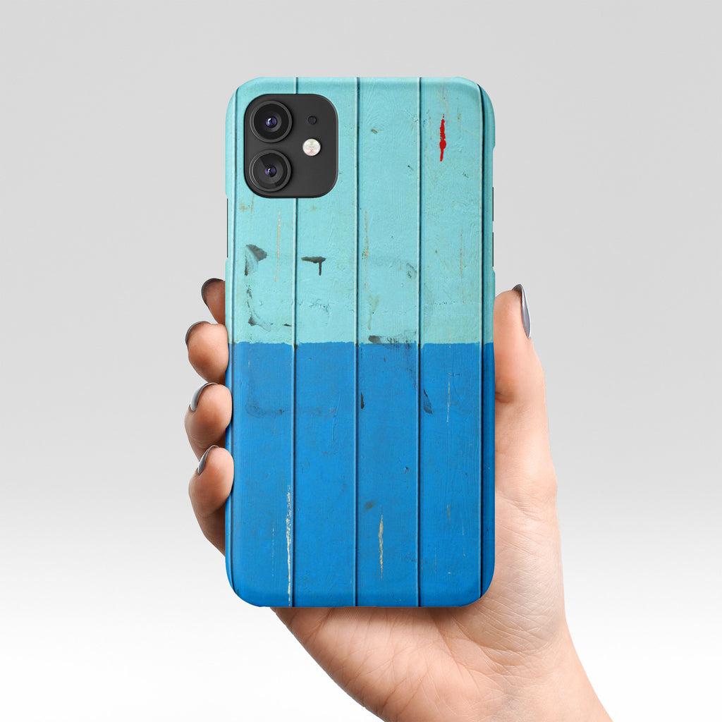 Blue wood iPhone 16 case - Decouart
