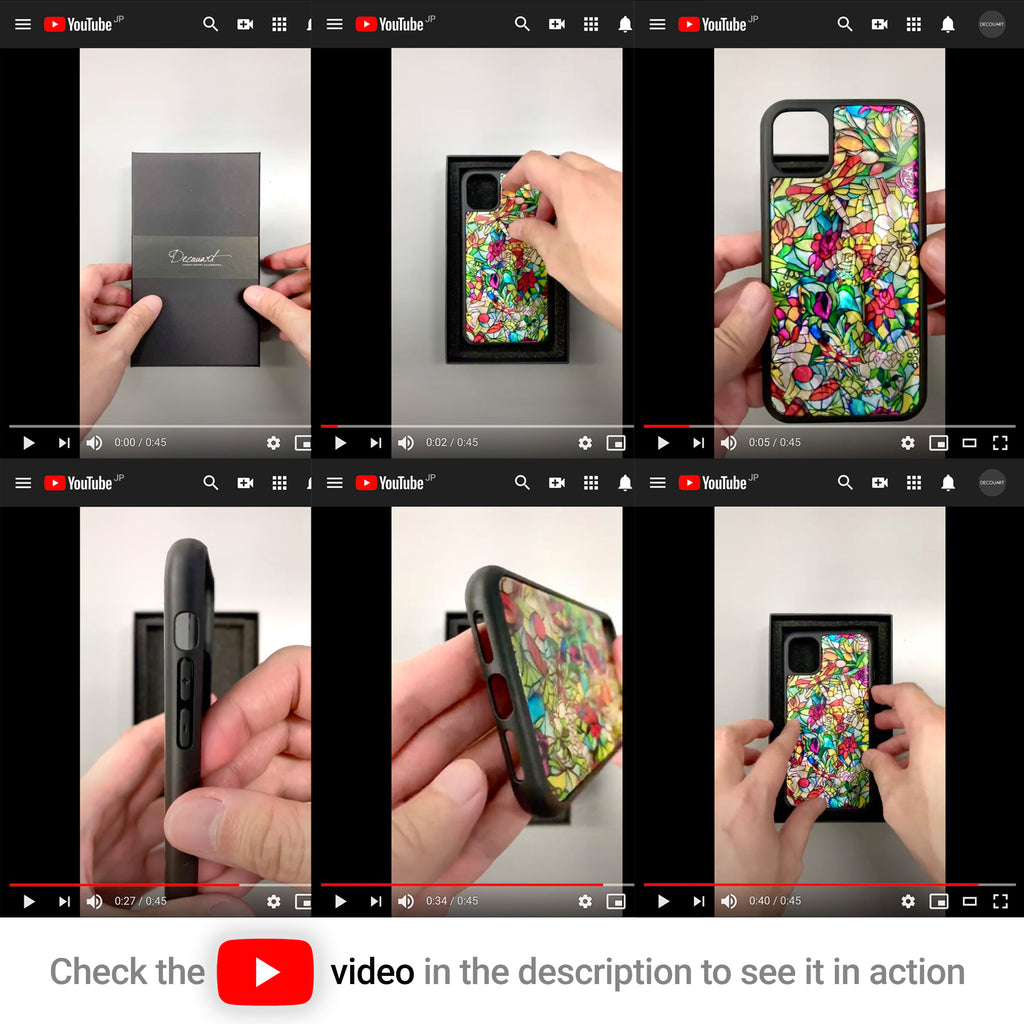 Natural shell stained glass floral iPhone case - Decouart