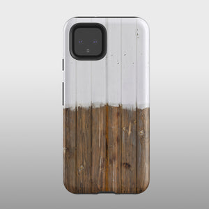 White wood grain stripes Google Pixel case S009 - Decouart