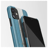 Blue white wood iPhone 16 case - Decouart
