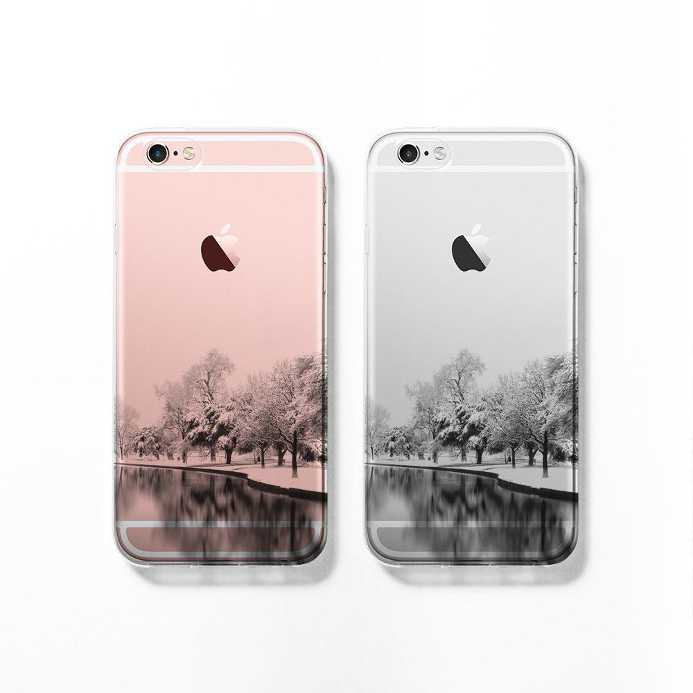 Snowy landscape skyline iPhone 11 case C059 - Decouart
