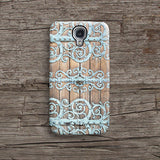 Mint floral door texture iPhone 11 case S135 - Decouart