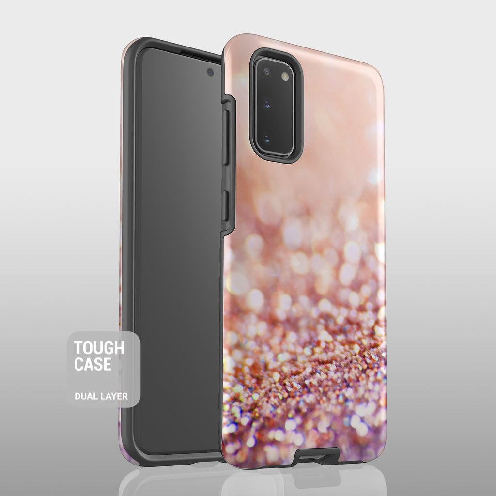 Peach sparkle Samsung case S384D - Decouart