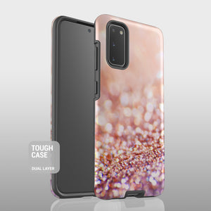 Peach sparkle Samsung case S384D - Decouart