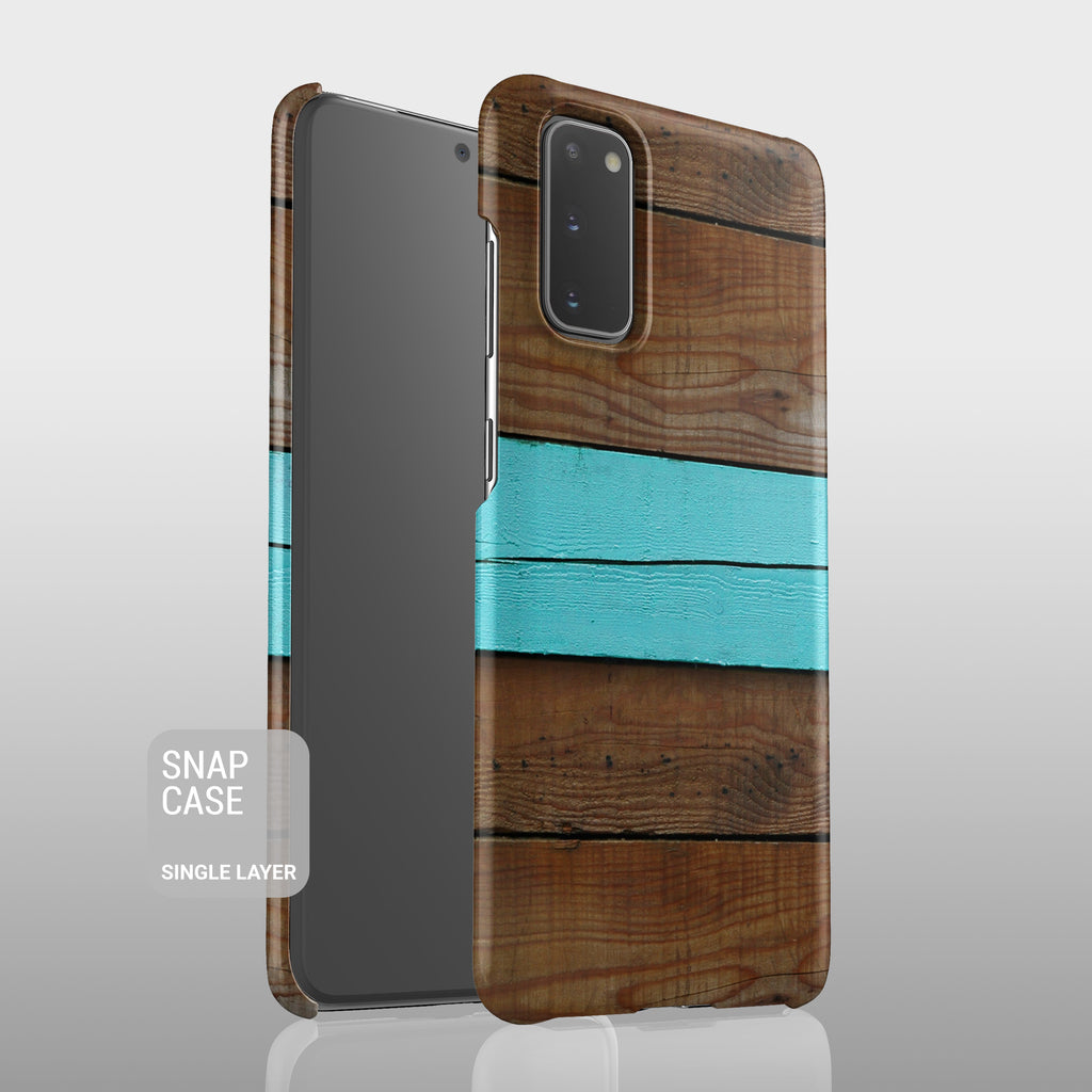 Mint stripe wood Samsung case S460B - Decouart