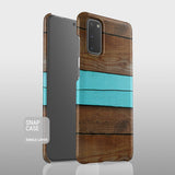 Mint stripe wood Samsung case S460B - Decouart