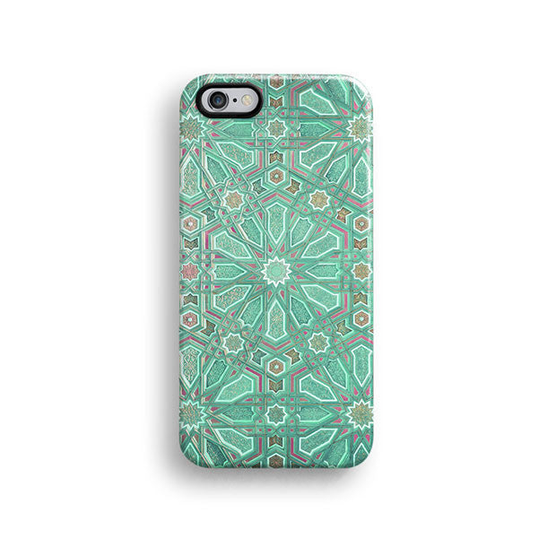 Mint floral iPhone 11 case S511 - Decouart