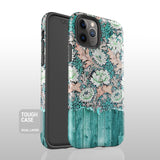 Mint wood floral iPhone 16 case S553 - Decouart