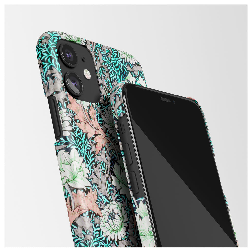 Mint wood floral iPhone 16 case S553 - Decouart