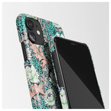 Mint wood floral iPhone 14 case S553