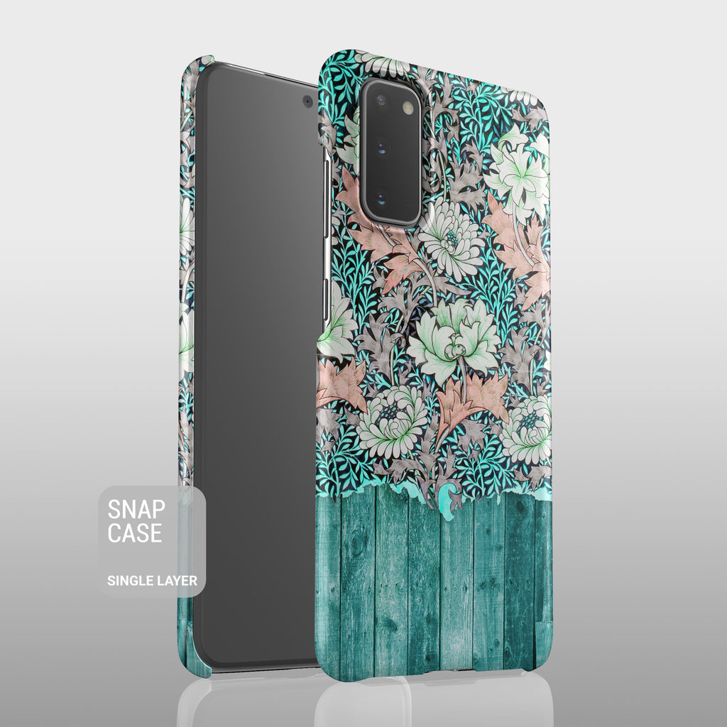 Mint wood floral Samsung case S553 - Decouart