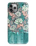 Mint wood floral iPhone 17 case S553