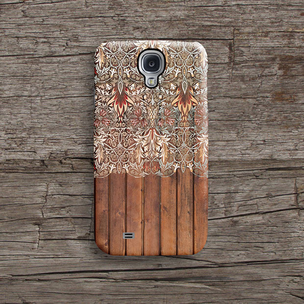 Floral wood iPhone 12 case S573 - Decouart