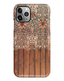 Floral wood iPhone 14 case S573