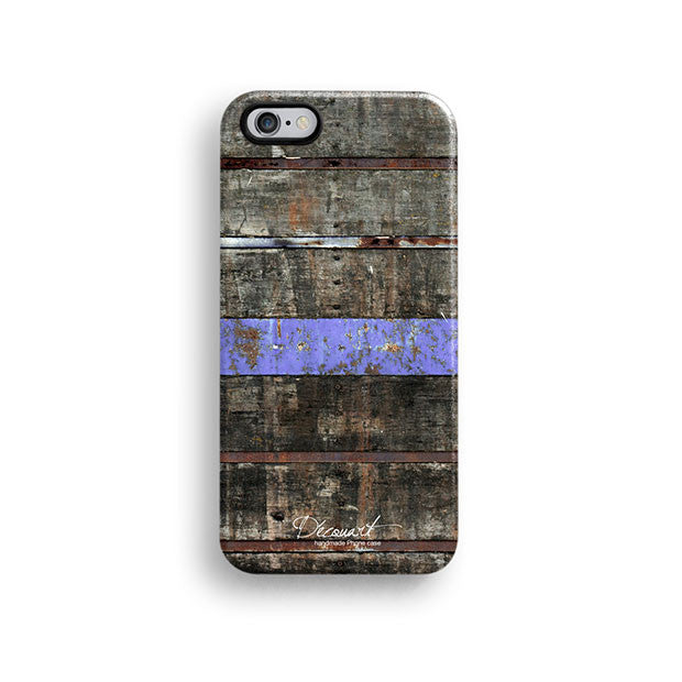 Wood with purple stripe iPhone 12 case S591 - Decouart