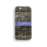 Wood with purple stripe iPhone 12 case S591 - Decouart