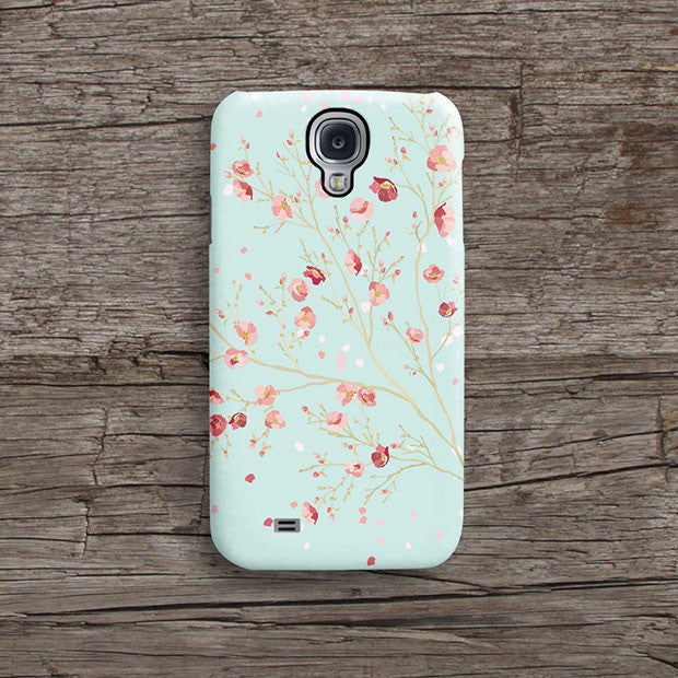Mint floral iPhone 12 case S604 - Decouart