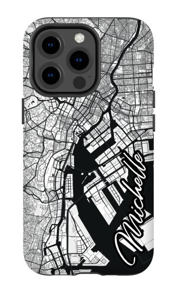 City map iPhone tough case - Decouart