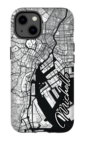 City map iPhone tough case - Decouart