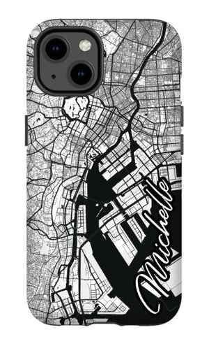 City map iPhone tough case - Decouart