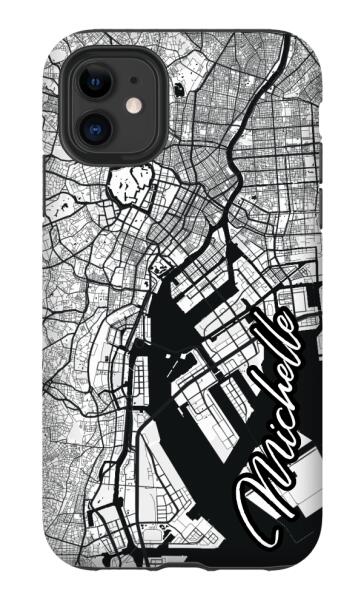 City map iPhone tough case - Decouart