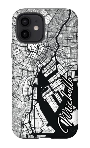City map iPhone tough case - Decouart