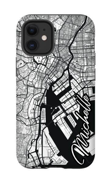 City map iPhone tough case - Decouart