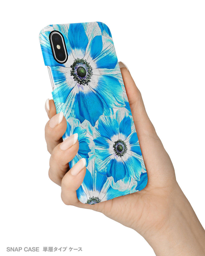 Turquoise floral iPhone 12 case S624 - Decouart