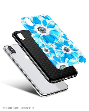 Turquoise floral iPhone 12 case S624 - Decouart