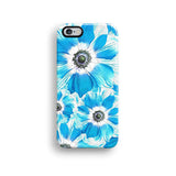 Turquoise floral iPhone 12 case S624 - Decouart