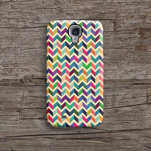 Colourful chevron iPhone 12 case S672 - Decouart