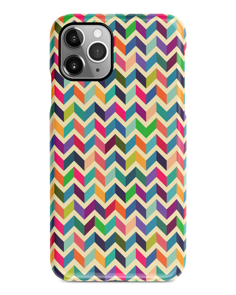 Colourful chevron iPhone 12 case S672 - Decouart