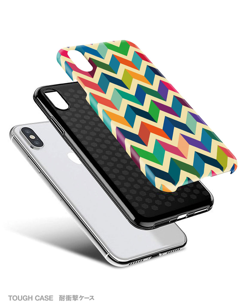 Colourful chevron iPhone 12 case S673 - Decouart