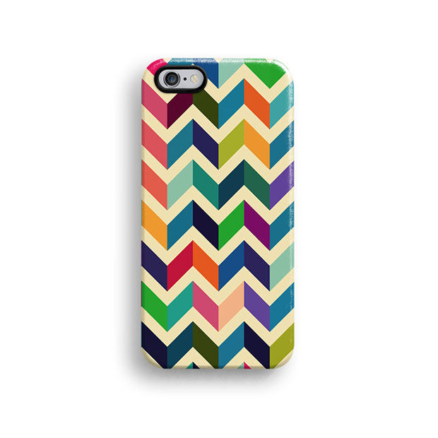 Colourful chevron iPhone 12 case S673 - Decouart