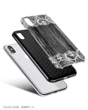 Black wood lace iPhone 12 case S674 - Decouart