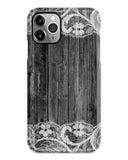 Black wood lace iPhone 12 case S674 - Decouart