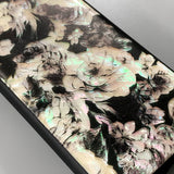 Natural shell black floral iPhone case - Decouart