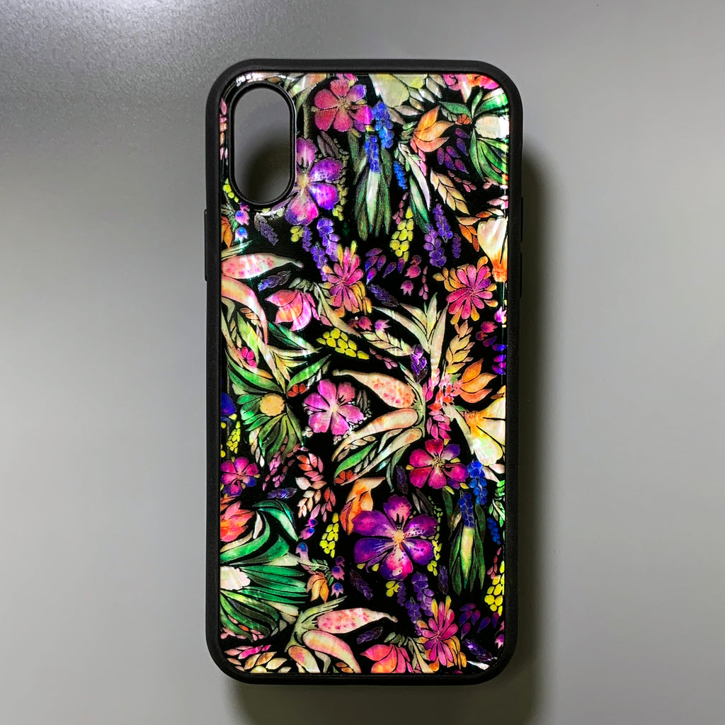 Natural shell floral iPhone case - Decouart