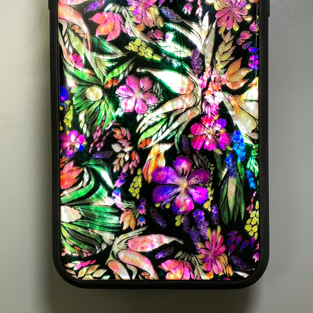 Natural shell floral iPhone case - Decouart