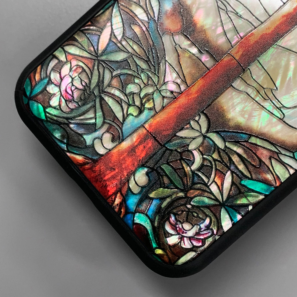 Natural shell stained glass style tree of life iPhone case - Decouart