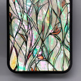 Natural shell stained glass floral iPhone case - Decouart
