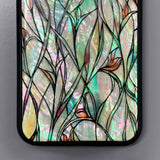 Natural shell stained glass floral iPhone case - Decouart