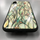 Natural shell stained glass floral iPhone case - Decouart