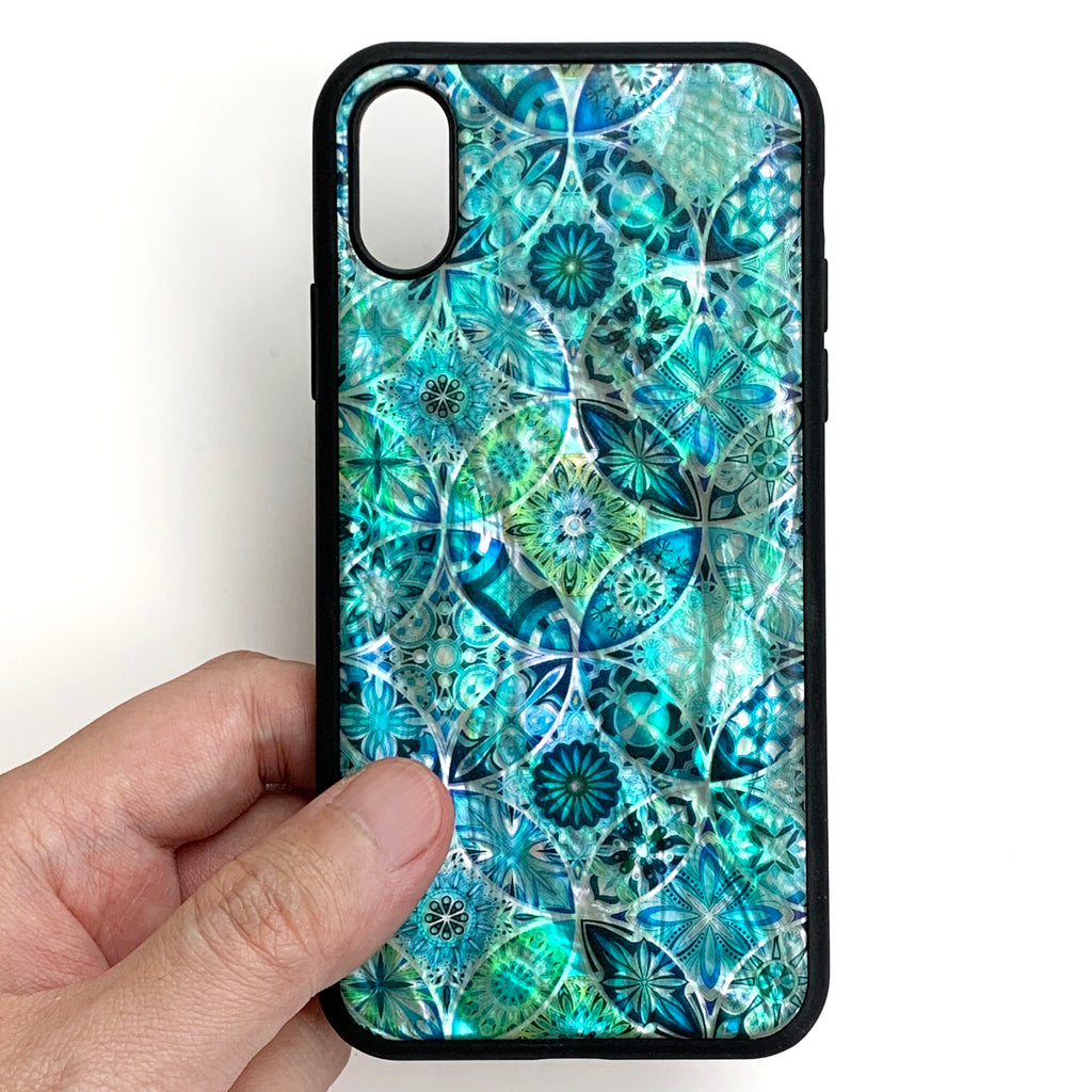 Natural shell floral iPhone case - Decouart